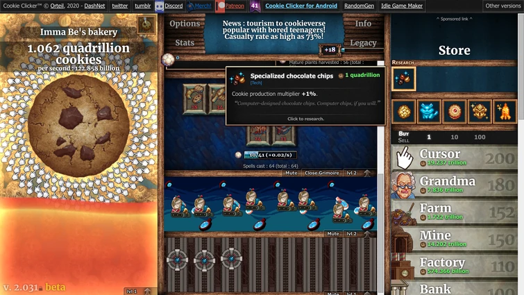 Open Sesame in Cookie Clicker